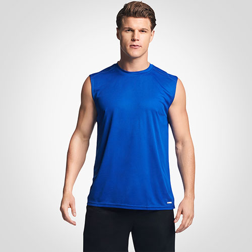 Russell Athletic Men's Soft 100% Cotton Midweight Sleeveless Muscle T-Shirt